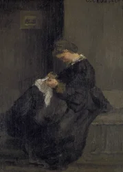 Madame Pissarro Sewing